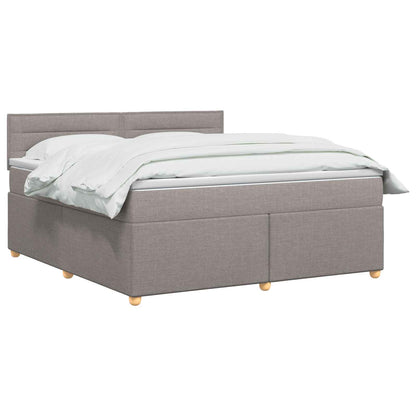 Boxspringbed met matras met hoofdeinde Taupe 140 x 200 cm Stof