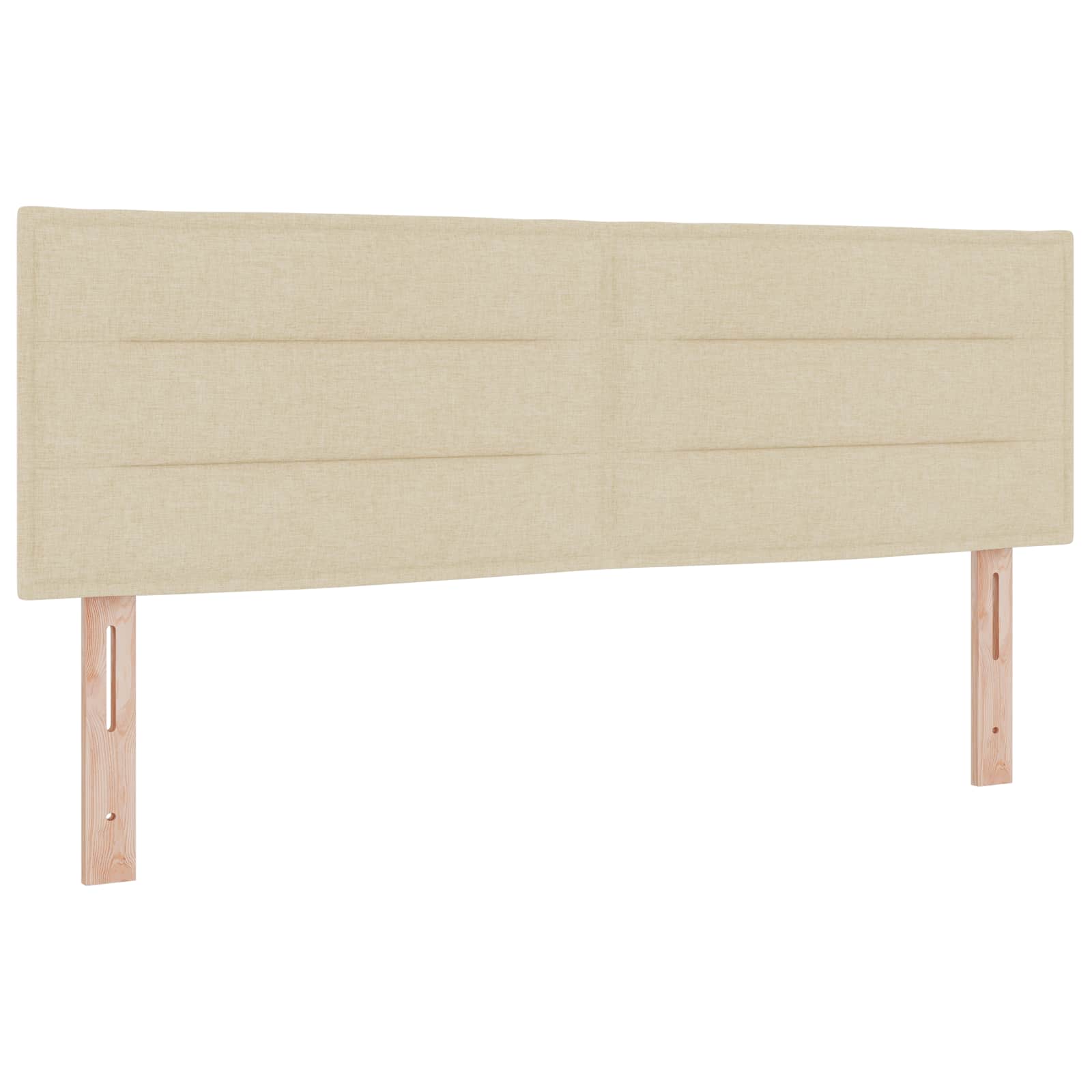 Boxspringbed met matras Crèmekleurig 140 x 200 cm Stof