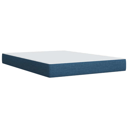 Boxspringbed met matras met hoofdeinde Blauw 140 x 200 cm Stof
