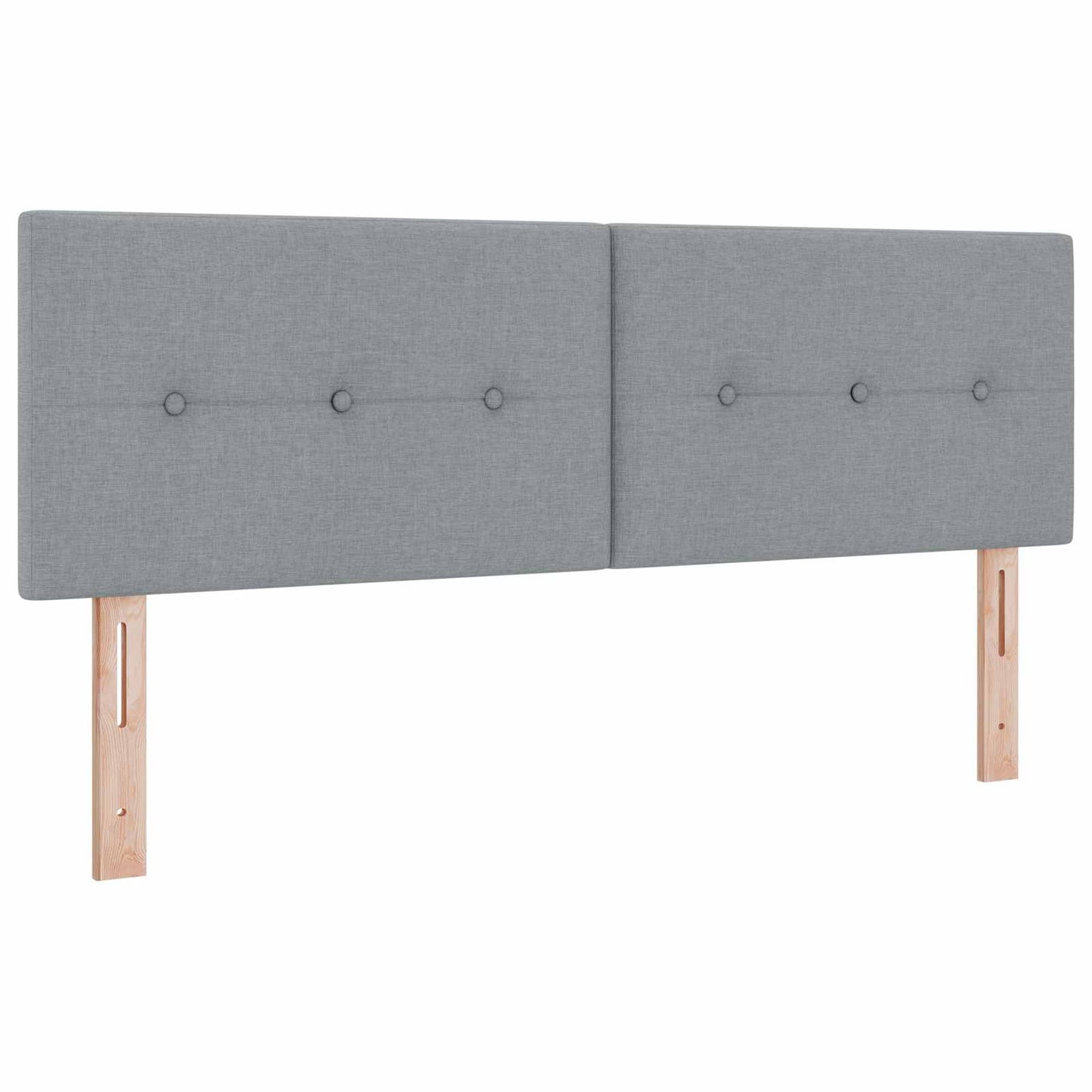 Boxspringbed met matras Lichtgrijs 140 x 200 cm Stof