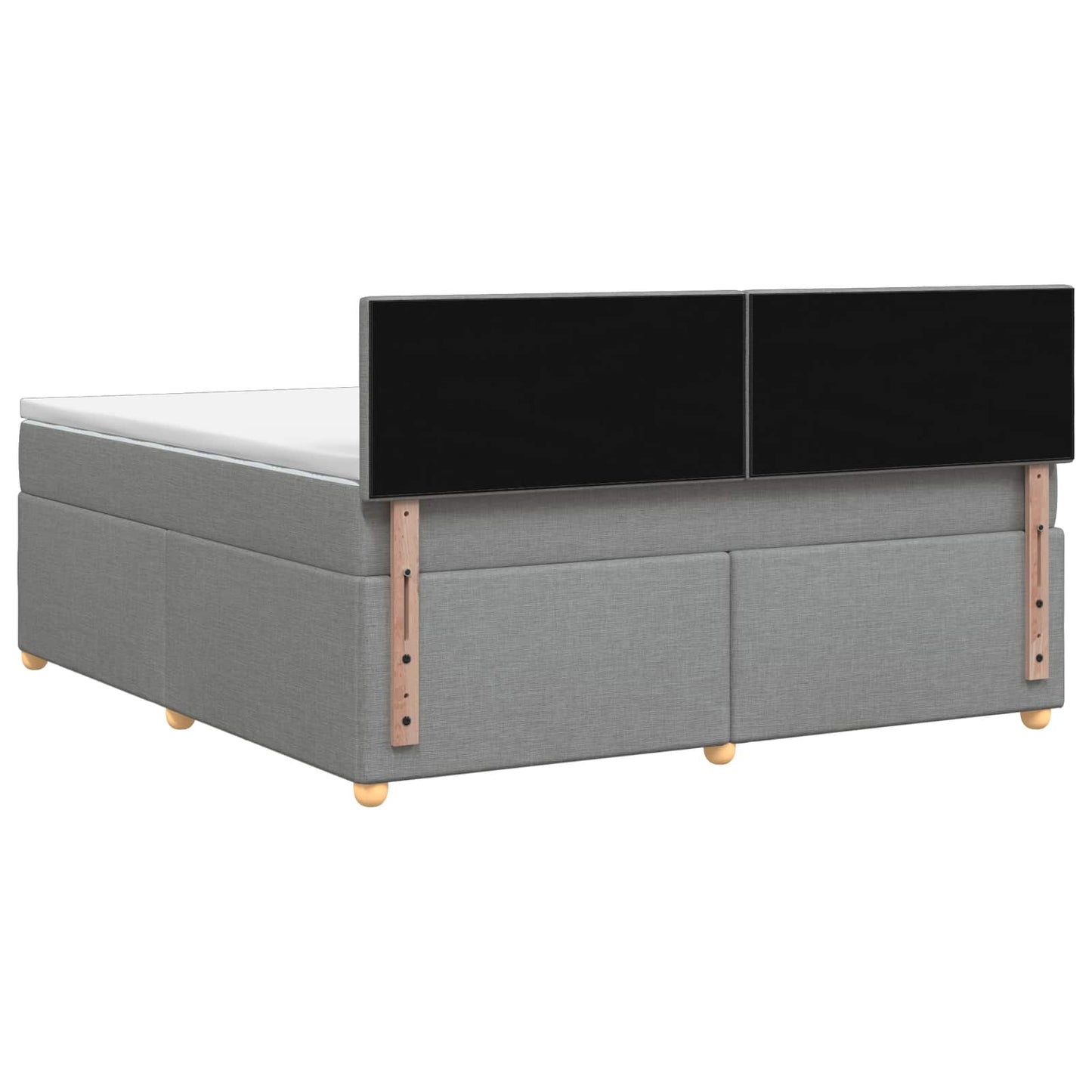 Boxspringbed met matras Lichtgrijs 140 x 200 cm Stof