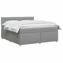 Boxspringbed met matras Lichtgrijs 160 x 200 cm Stof