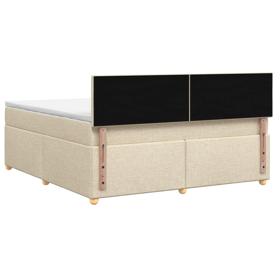 Boxspringbed met matras Crèmekleurig 160 x 200 cm Stof