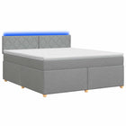 Boxspringbed met matras 160x200 cm lichtgrijs