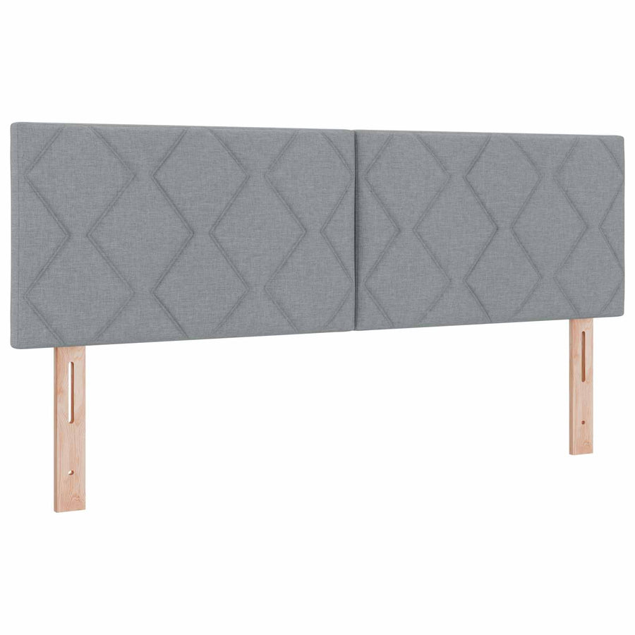 Boxspringbed met matras Lichtgrijs 160 x 200 cm Stof