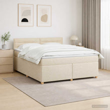 Boxspringbed met matras Crèmekleurig 160 x 200 cm Stof