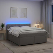 Boxspringbed met matras lichtgrijs 180x200 cm