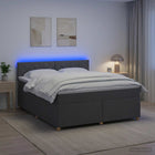 Boxspringbed met matras 180x200 cm donkergrijs