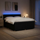Boxspringbed 140x190 cm stof zwart met matras