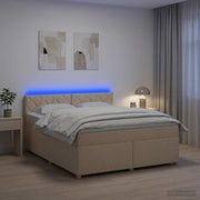 Boxspringbed met matras 160x200 cm crème