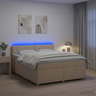Boxspringbed met matras 180x200 cm crème