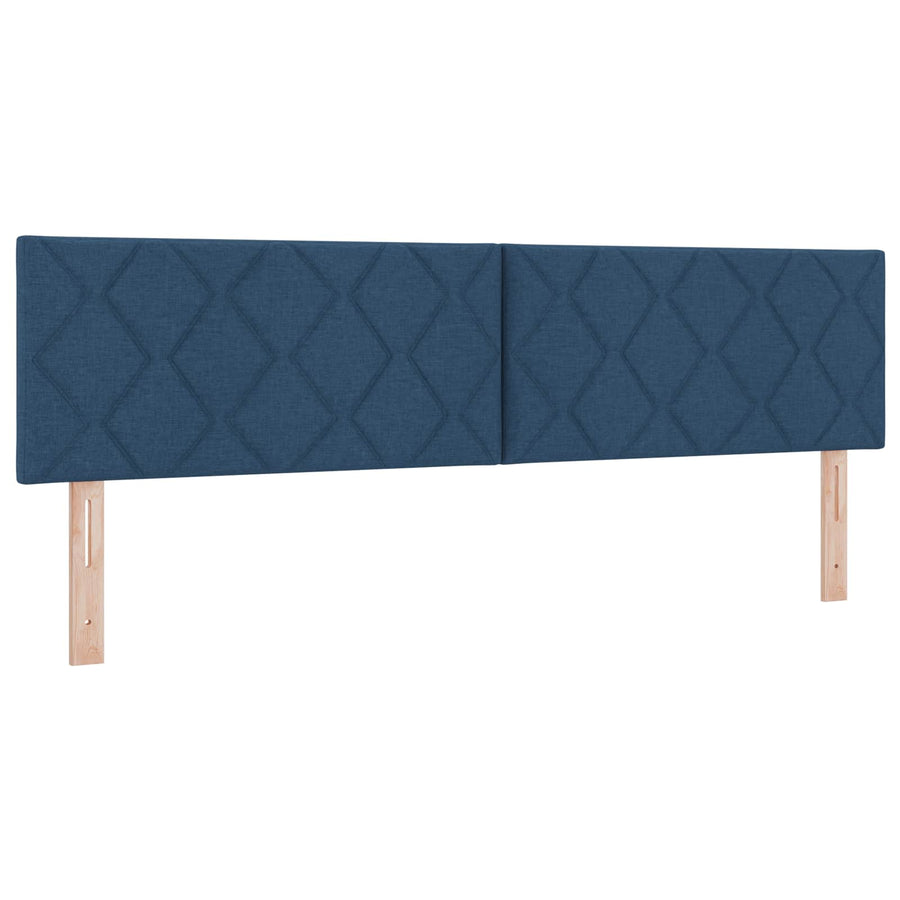 Boxspringbed met matras met hoofdeinde Blauw 180 x 200 cm Stof