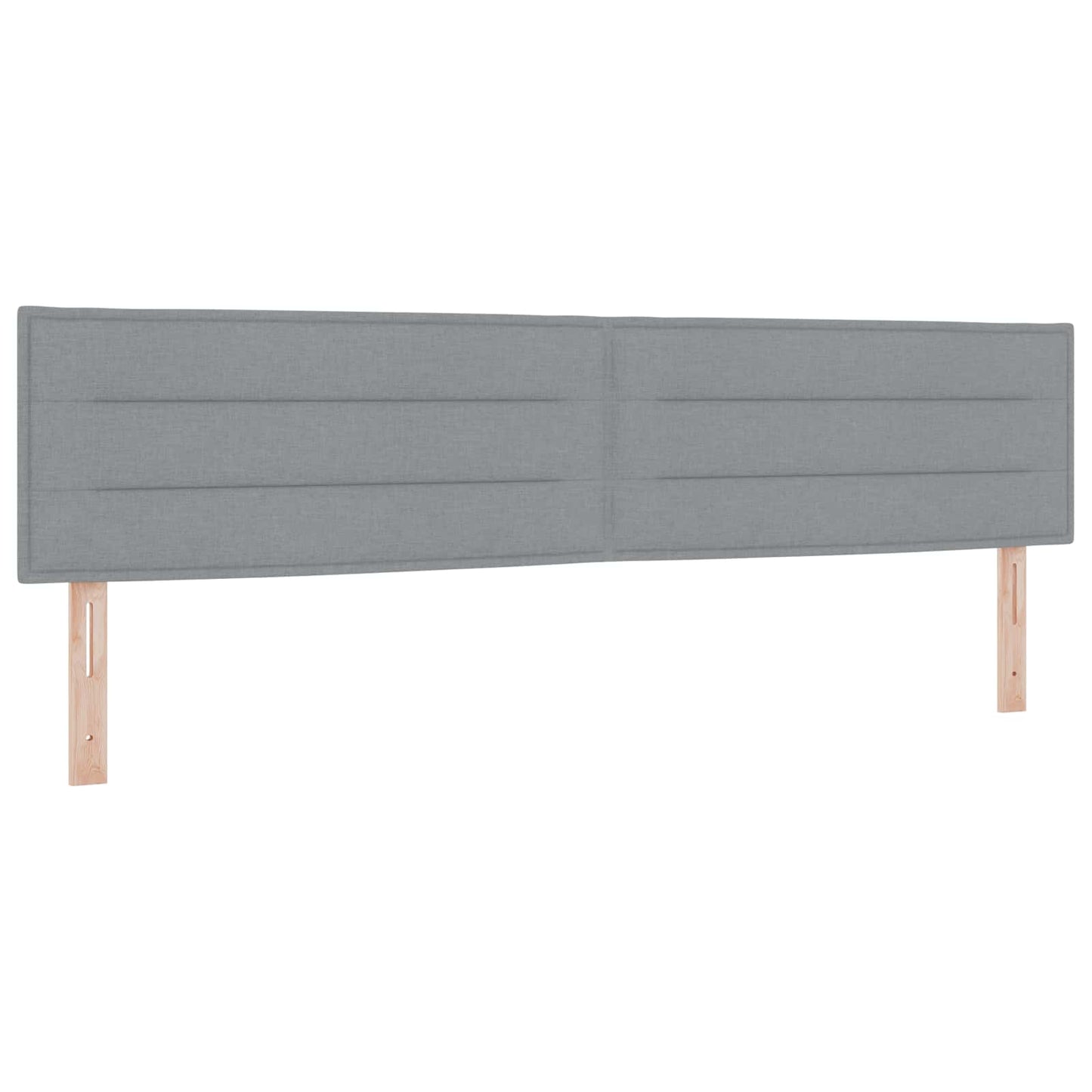 Boxspringbed met matras Lichtgrijs 200 x 200 cm Stof