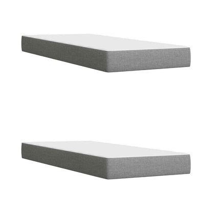 Boxspringbed met matras Lichtgrijs 200 x 200 cm Stof