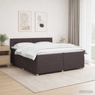 Boxspringbed 200x200 cm donkerbruin