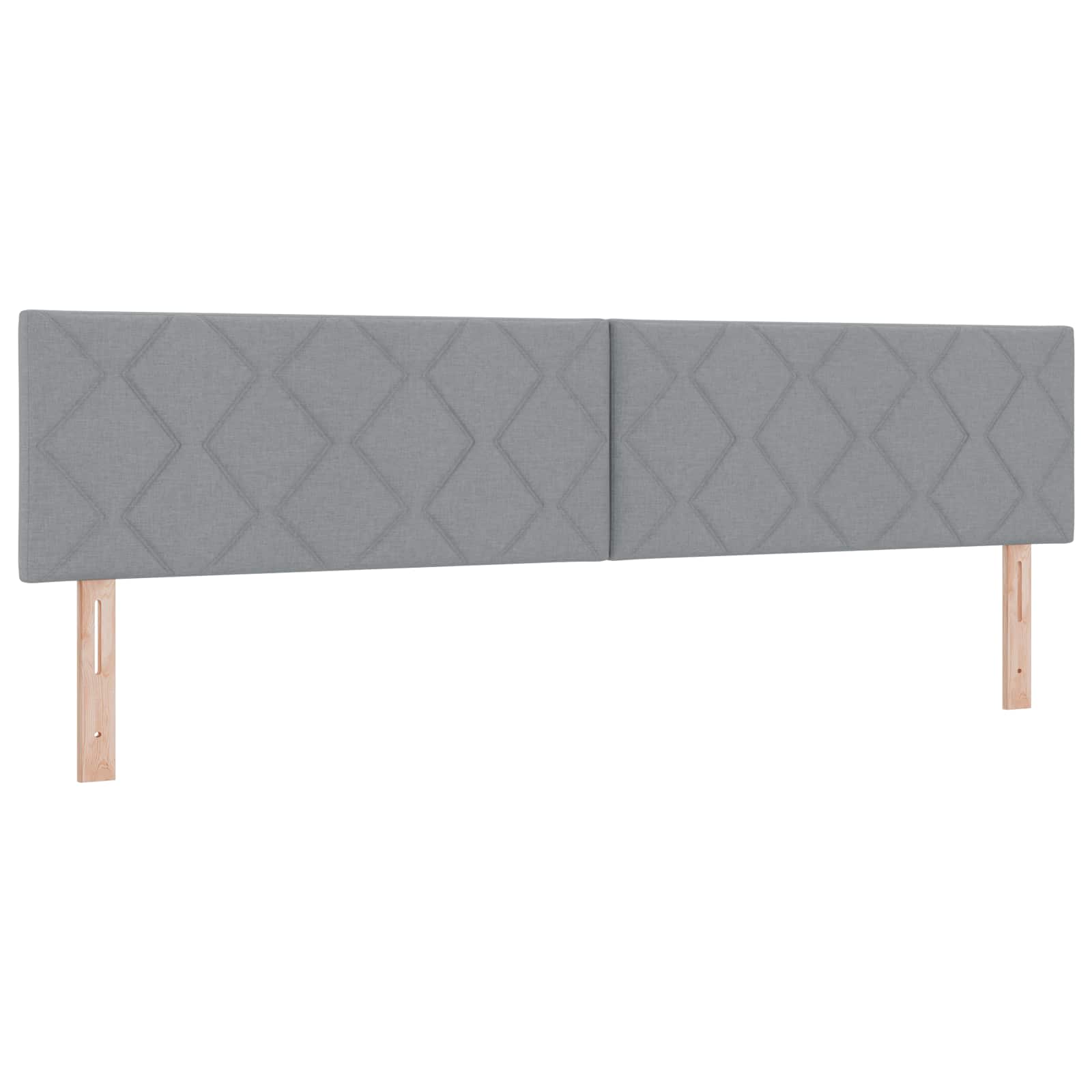 Boxspringbed met matras Lichtgrijs 200 x 200 cm Stof