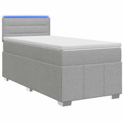 Boxspringbed met matras 80 x 200 cm lichtgrijs