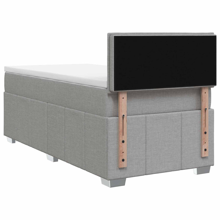 Boxspringbed met matras Lichtgrijs 80 x 200 cm Stof