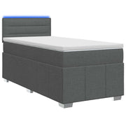 Boxspringbed 80x200 cm donkergrijs met matras