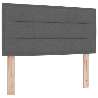 Boxspringbed met matras Donkergrijs 80 x 200 cm Stof