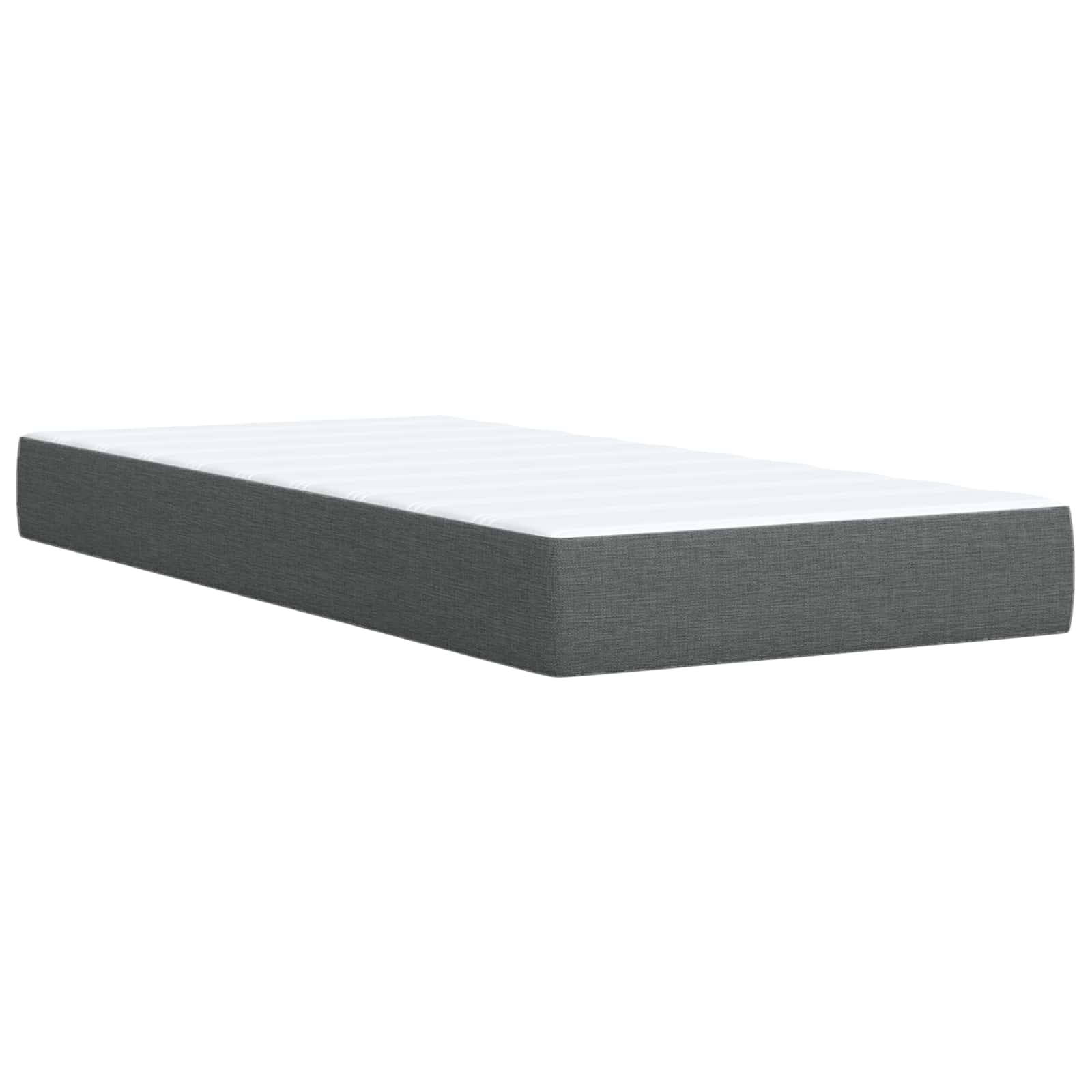 Boxspringbed met matras Donkergrijs 80 x 200 cm Stof