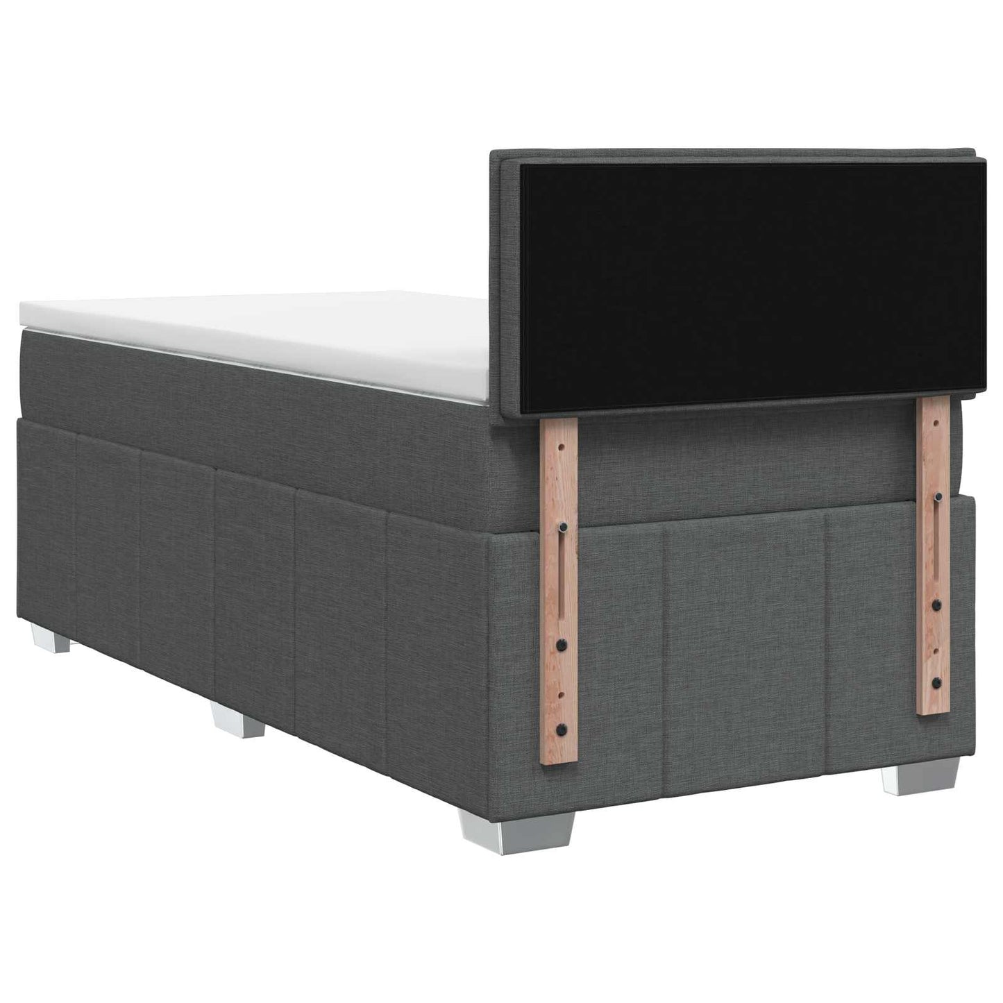 Boxspringbed met matras Donkergrijs 80 x 200 cm Stof