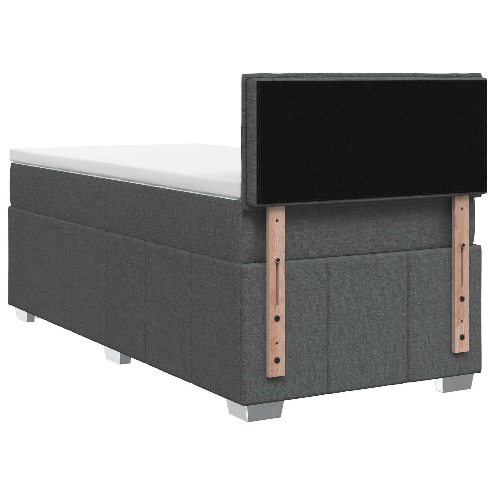 Boxspringbed met matras Donkergrijs 80 x 200 cm Stof