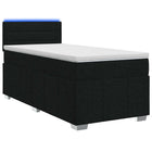 Boxspringbed met matras met hoofdeinde Zwart 80 x 200 cm Stof