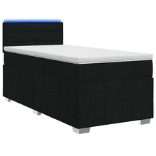 Boxspringbed met matras met hoofdeinde Zwart 80 x 200 cm Stof