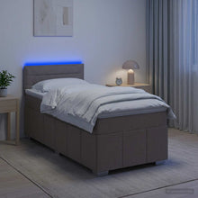 Boxspringbed met matras met hoofdeinde Taupe 100 x 200 cm Stof