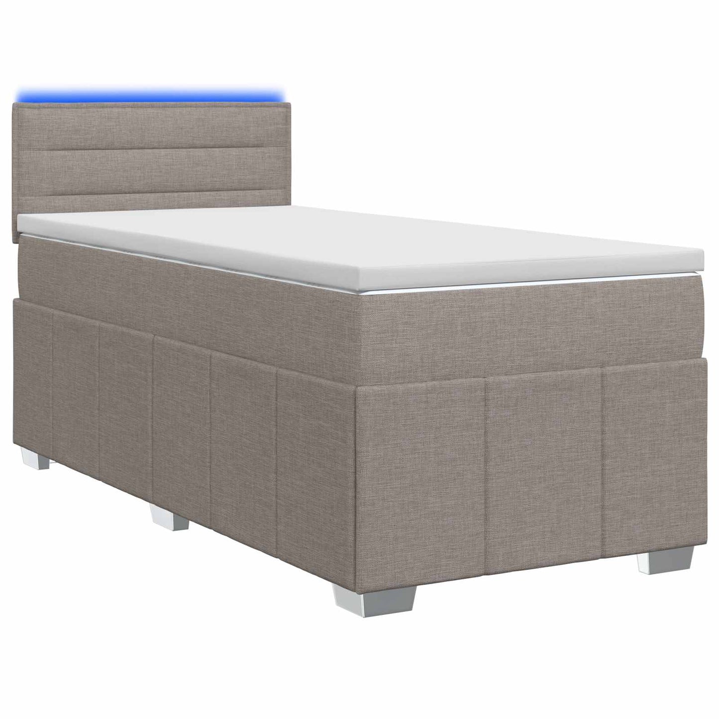 Boxspringbed met matras met hoofdeinde Taupe 80 x 200 cm Stof