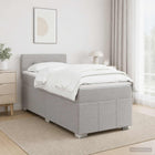 Boxspringbed met matras 100x200 cm lichtgrijs