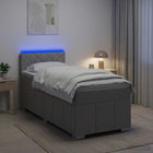 Boxspringbed met matras lichtgrijs 100x200 cm