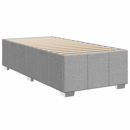 Boxspringbed met matras Lichtgrijs 80 x 200 cm Stof