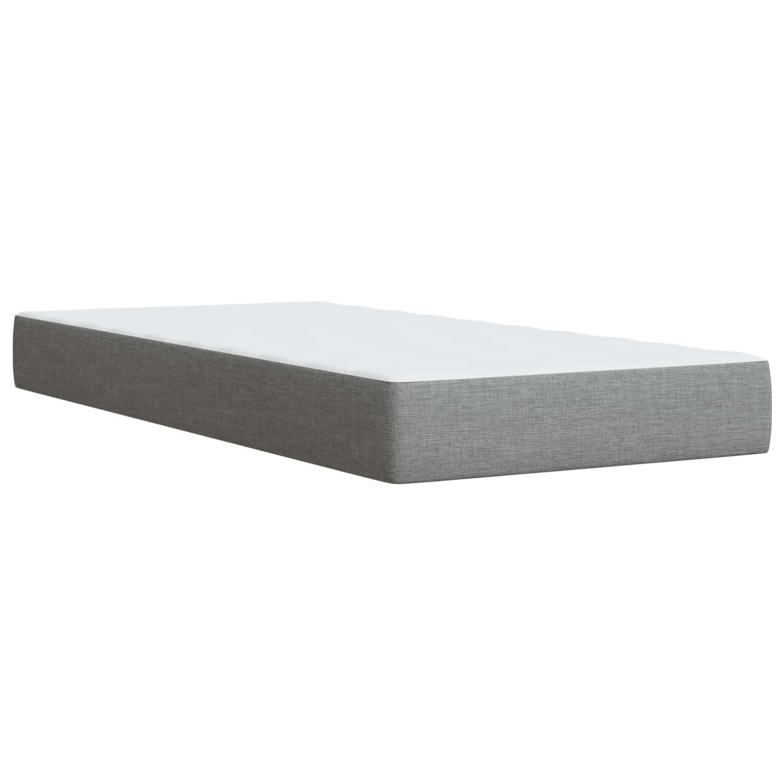 Boxspringbed met matras Lichtgrijs 80 x 200 cm Stof