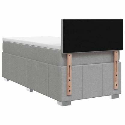 Boxspringbed met matras Lichtgrijs 80 x 200 cm Stof