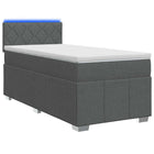 Boxspringbed met matras Donkergrijs 80 x 200 cm Stof