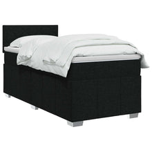 Boxspringbed met matras met hoofdeinde Zwart 80 x 200 cm Stof