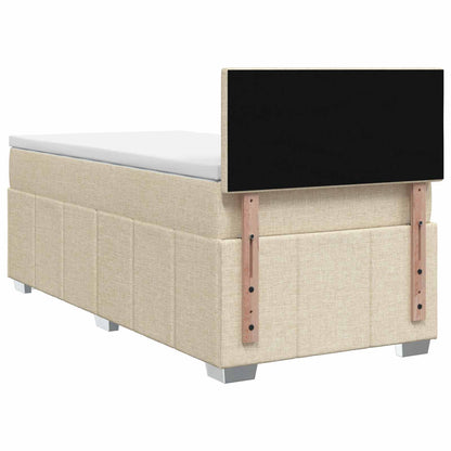 Boxspringbed met matras Crèmekleurig 80 x 200 cm Stof