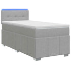 Boxspringbed met matras lichtgrijs 90x190 cm