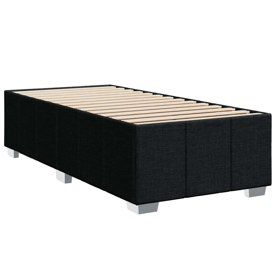 Boxspringbed met matras met hoofdeinde Zwart 90 x 200 cm Stof