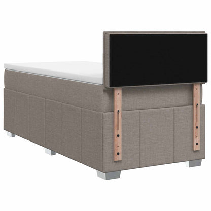 Boxspringbed met matras met hoofdeinde Taupe 90 x 200 cm Stof
