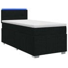 Boxspringbed 90x200 cm zwart met matras en led hoofdeinde