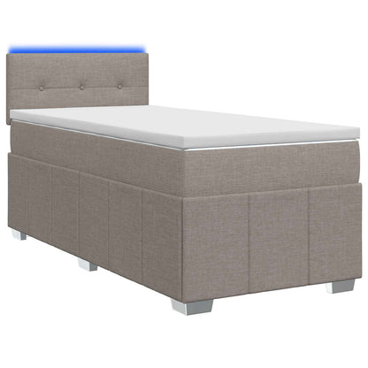 Boxspringbed met matras met hoofdeinde Taupe 90 x 200 cm Stof