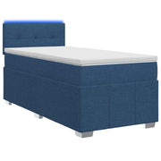 Boxspringbed 90x200 cm blauw met matras
