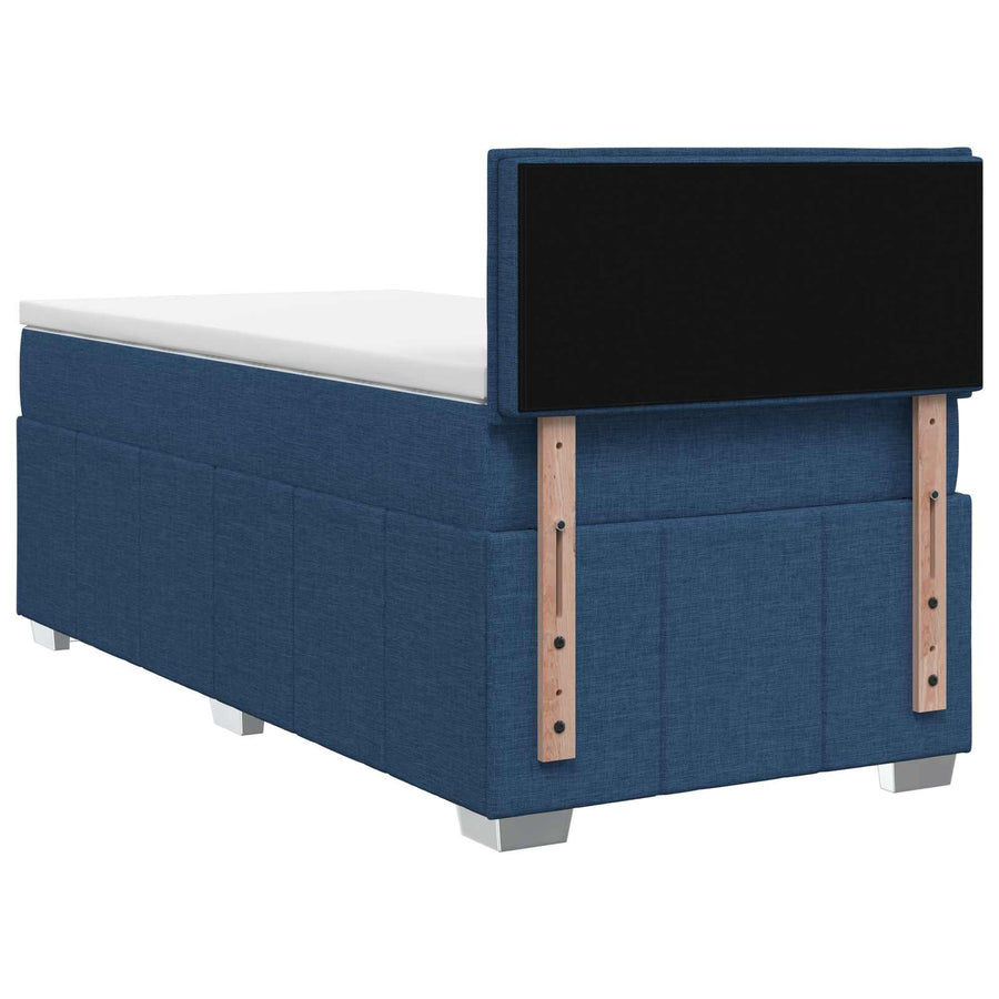 Boxspringbed met matras met hoofdeinde Blauw 100 x 200 cm Stof