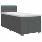 Boxspringbed 100 x 200 cm donkergrijs met matras