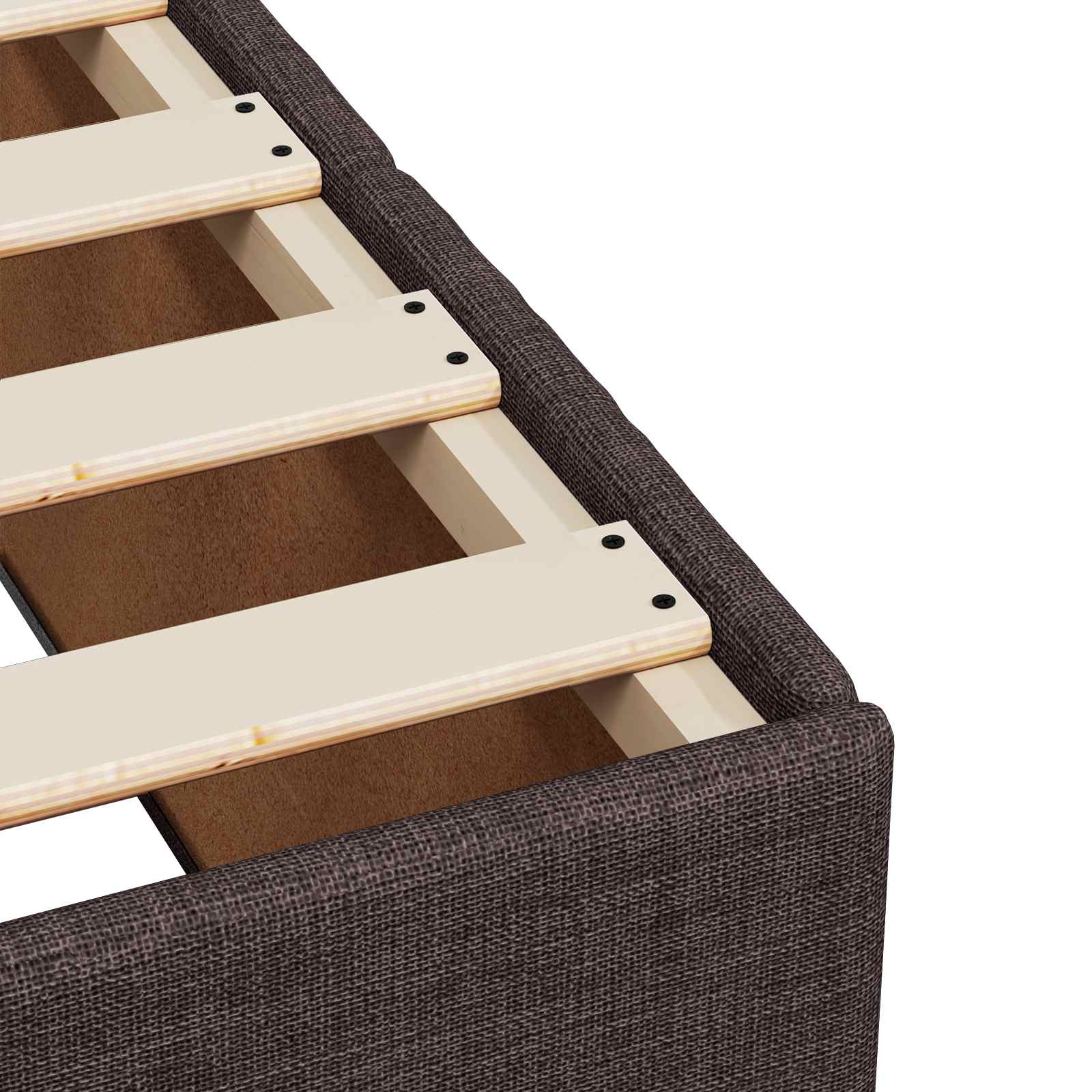 Boxspringbed met matras Donkerbruin 100 x 200 cm Stof