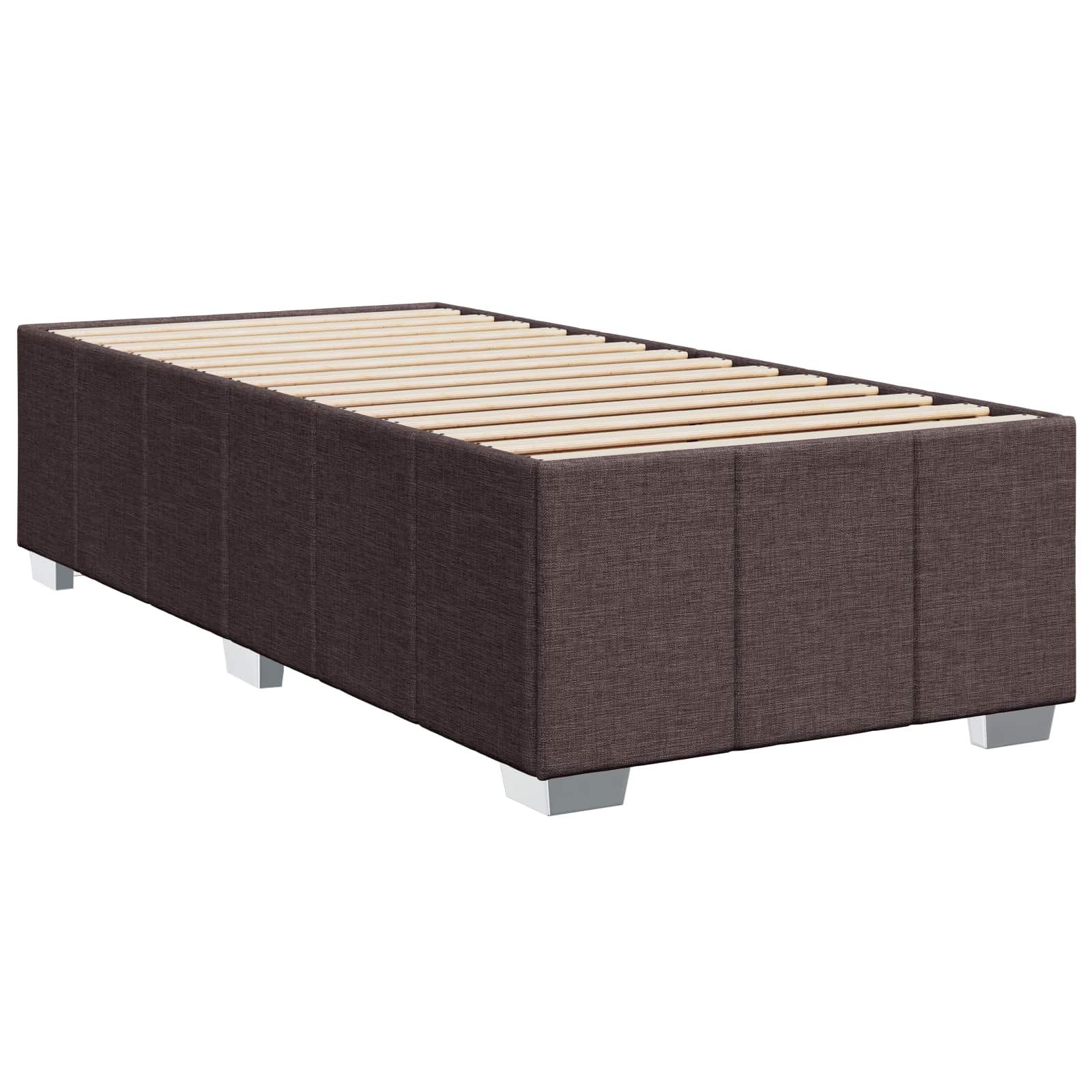 Boxspringbed met matras Donkerbruin 100 x 200 cm Stof