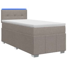 Boxspringbed met matras met hoofdeinde Taupe 100 x 200 cm Stof